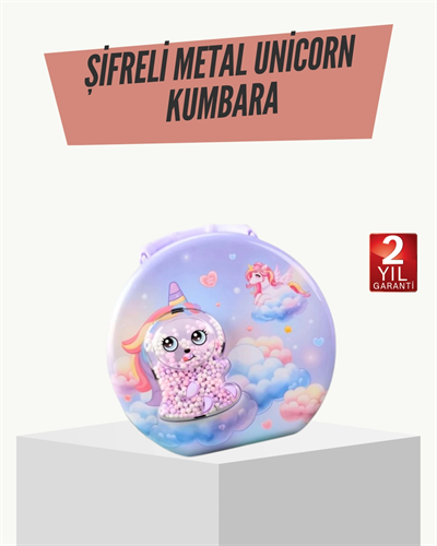 Eğitici Şifreli Çocuk Para Kasası Dayanıklı Metal
