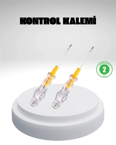 Elektrik Test Kalemi Neon Işıklı Nikel Kaplama 110-220V Dirençli
