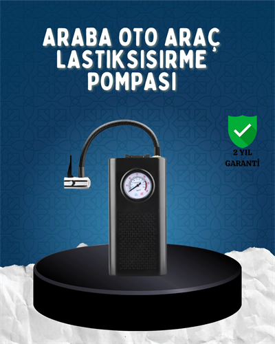 Elektrikli Hava Kompresörü Type-C USB Şarjlı Çok Fonksiyonlu Lastik Pompası
