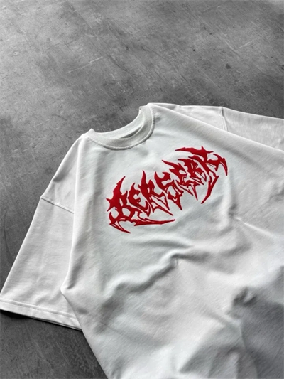 Erkek Baskılı T-Shirt Yazlık Kısa Kol Bisiklet Yaka Rahat Kalıp Tişört - Beyaz