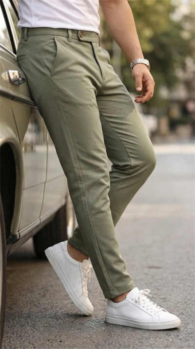 Erkek Slim Fit Dilli Kumaş Pantolon