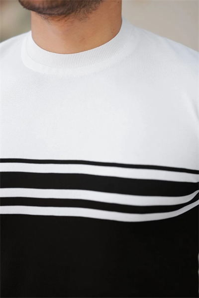 Erkek çizgili Kısa Kollu T-shirt