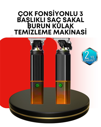Erkekler İçin Şarjlı 3’ü 1 Arada Trimmer Seti – Güçlü Motor, Sessiz Çalışma