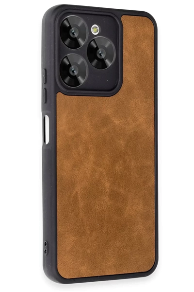 General Mobile Era 50 Kılıf Aras Deri Kapak - Taba