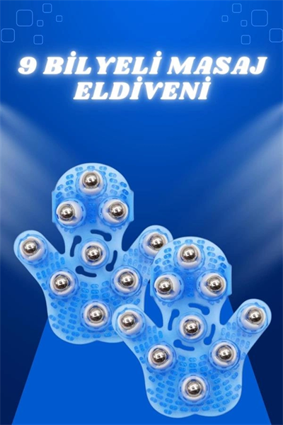 Giyilebiilir Masaj Eldiveni 9 Bilyeli Tüm Vücut Masajına Uygun
