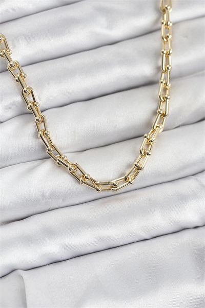 Gold Renk Pirinç Tifani Model Kadın Kolye