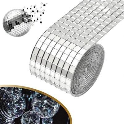 Gümüş Renk Aynalı Dekor Bandı Kendinden Yapışkanlı 1 Metre x 4 cm