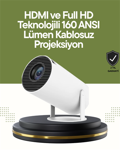 HDMI ve USB Girişli Uzun Ömürlü Ampullü Projeksiyon