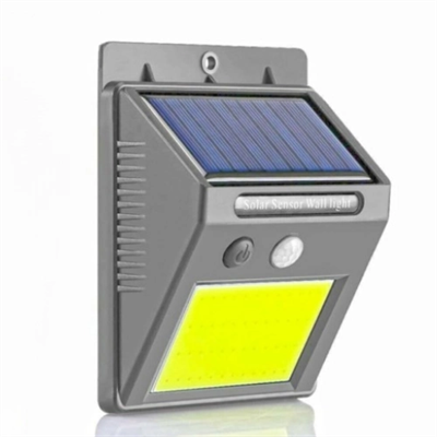 Solar 48 LED Bahçe Lambası - Geniş Açılı Panel - Duvara Monte