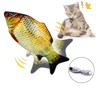 Hareketli Balık Kedi Oyuncağı Şarjlı