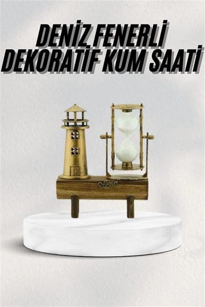 Hediyelik Kum Saati Retro Dekoratif Deniz Feneri Kum Saati