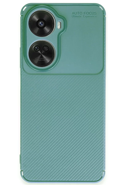 Huawei Nova 12 SE Kılıf Auto Focus Karbon Kapak - Koyu Yeşil
