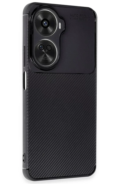 Huawei Nova 12 SE Kılıf Auto Focus Karbon Kapak - Siyah