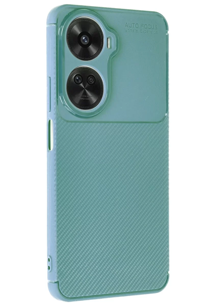 Huawei Nova 12 SE Kılıf Auto Focus Karbon Kapak - Koyu Yeşil