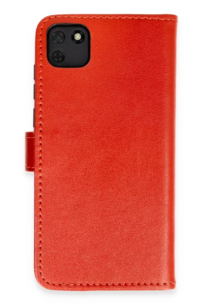 Huawei Y5P Kılıf Trend S Plus Kapaklı Kılıf - Kırmızı