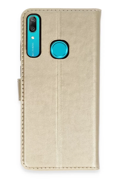 Huawei Y6 Prime Kılıf Trend S Plus Kapaklı Kılıf - Gold