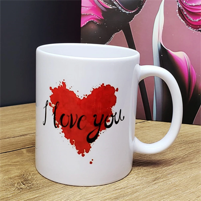 I Love You Tasarımlı Kupa Bardak