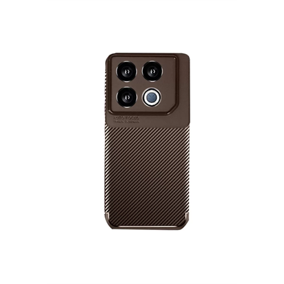 İnfinix GT 20 Pro Kılıf Auto Focus Karbon Kapak - Kahverengi