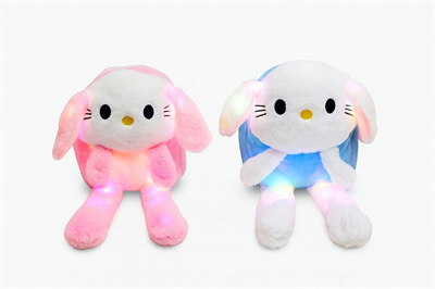 Işıklı Peluş Oynar Kulaklı My Melody ve Cinnamoroll Sırt Çantası