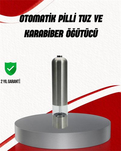 Işıklı Pilli Baharat Değirmeni Taze ve Pratik Öğütme
