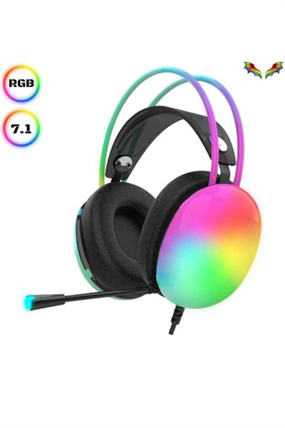Kablosuz Bluetooth Kulaklık RGB Işıklı Kulak Üstü 5.3 Bluetooth Bağlantılı
