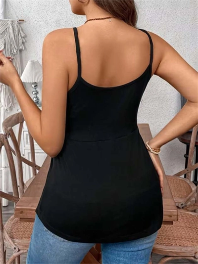 Kadın önden çapraz Askılı Uzun Vıskon Bluz