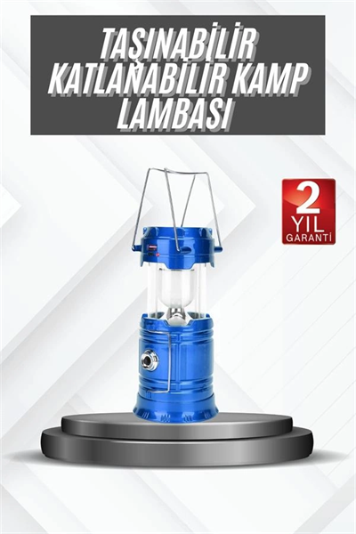 Kamp Lambası Güneş Enerjili Led Lamba Işıldak Şarjlı Powerbank Özellikli