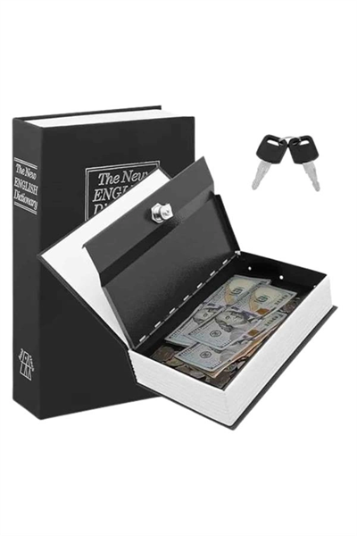 Kilitli Gizli Kasa Sözlük Kumbara Kitap Sözlük Görünümlü 18cm