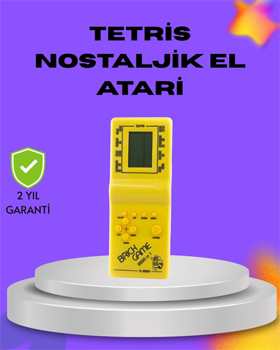 Klasik Tetris Oyunu El Konsolu – Taşınabilir Pil ile Çalışan Retro El Aterisi