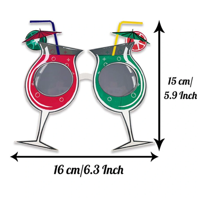 Kokteyl Temalı Hawaii Yaz Partisi Gözlüğü