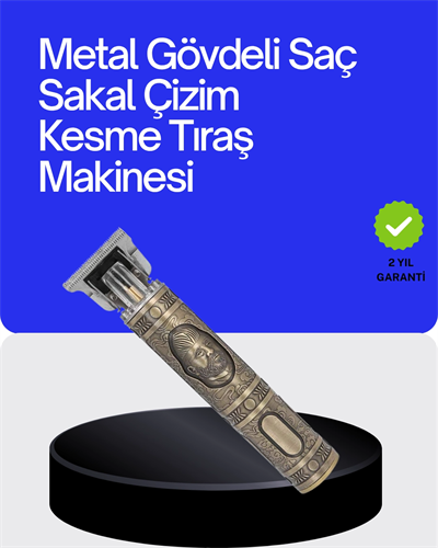 Kompakt Tasarımlı, Güçlü Motorlu Saç sakal Kesme Makinesi ve 4 Kılavuz Tarak