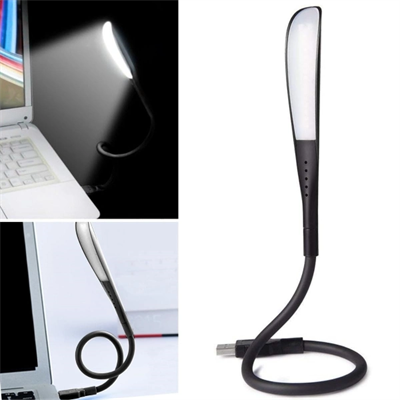 Kompakt USB Siyah 14 Ledli 3 Kademeli Dokunmatik Okuma Lambası