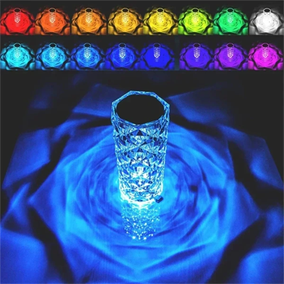 Kristal LED Kumandalı Ve Dokunmatik Masa Lambası