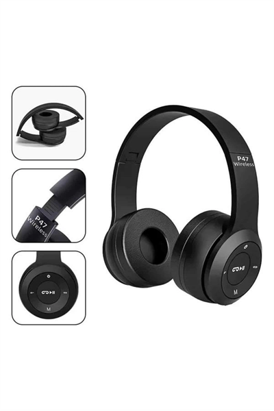 Kulak Üstü Bluetooth Kulaklık Yüksek Ses Kaliteli Ayarlanabilir