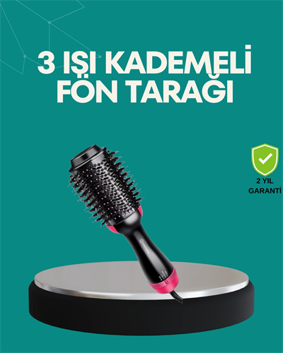 Kurutmalı Saç Şekillendirici Fönlü Fırça 1200 Watt Güç