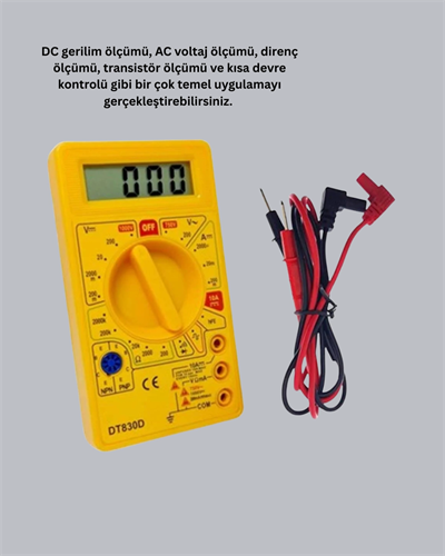 LCD Ekranlı Dijital Ölçü Aleti Ev ve Atölye Kullanımı