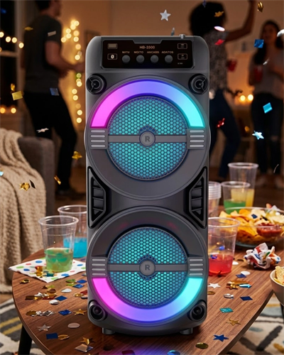 LED Işıklı Kablosuz Bluetooth Hoparlör USB TF Kart Destekli
