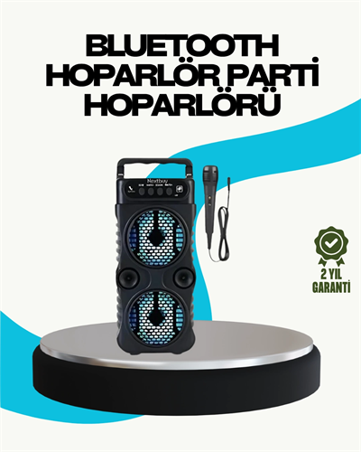 LED Işıklı Kablosuz Hoparlör – Bluetooth, FM Radyolu, Taşınabilir Şarjlı