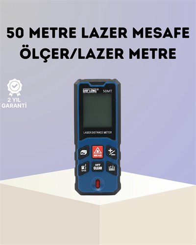 Lazer Metre 50 MT Hassas ve Hızlı Ölçüm Özellikli