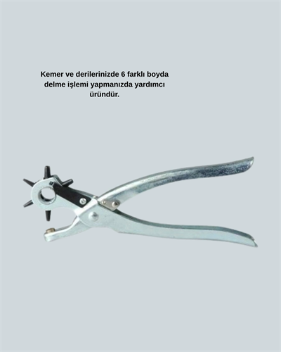 Metal Gövdeli Ayarlanabilir Deri Delme Pensesi 2.5–5 mm Delik Açma Aracı