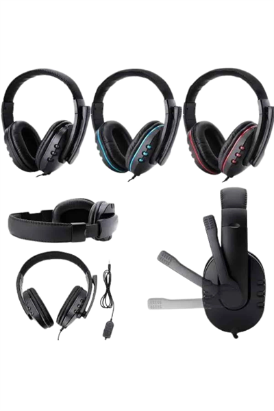 Mikrofonlu  Kulaklık  Kulaklığı Yüksek Ses Kaliteli Stereo Yumuşak Yastıklar
