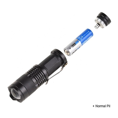 Mini Güçlü Şarjlı Pilli EL Feneri Wt-304