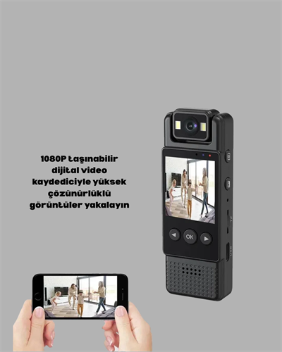 Mini Kamera 1080P Full HD Taşınabilir Güvenlik ve Kayıt Cihazı