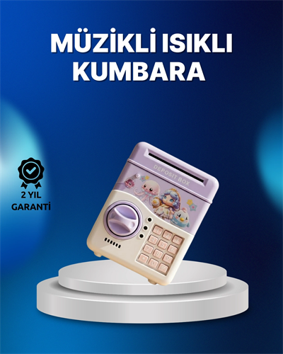 Mor Otomatik Para Girişli Elektronik Şifreli Kumbara