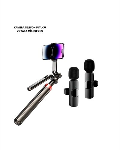 NPL2S TRİPOT +K11 YAKA MİKROFONU SET
