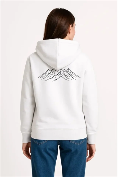Nihilist Penguen Özel Tasarım Oversize Kapüşonlu Sweatshirt - Beyaz