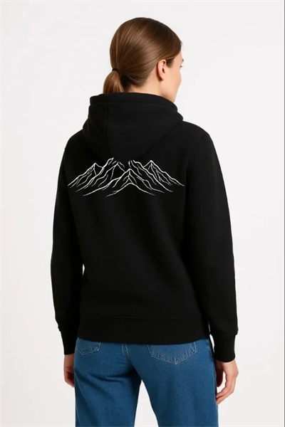 Nihilist Penguen Özel Tasarım Oversize Kapüşonlu Sweatshirt - Siyah