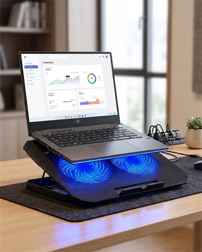 Notebook Soğutucu Fanlı Stand USB Portlu 8 Kademe Laptop Sehpası
