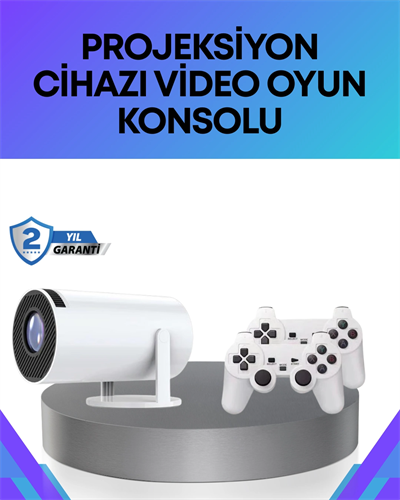 Oyun Konsolu Uyumlu Kablosuz Projeksiyon Cihazı Ev Sinema Deneyimi