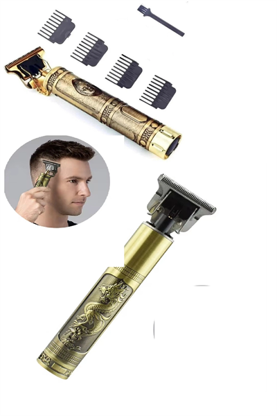 PS-033 Çelik Kasa Profesyonel T-bıçak Saç Sakal Ense Ve Çizim Tıraş Makinesi